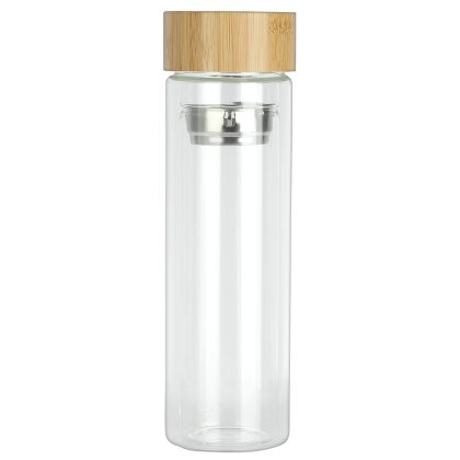 BL-502 Çift Katmanlı Süzgeçli Cam Termos 300 ML